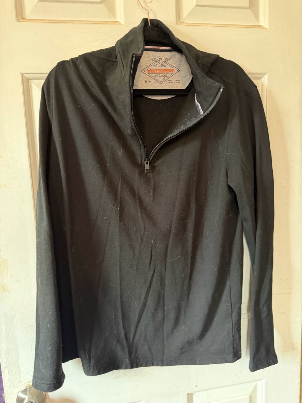 Men's Black Half-Zip Pullover Sweatshirt - Weatherproof USA